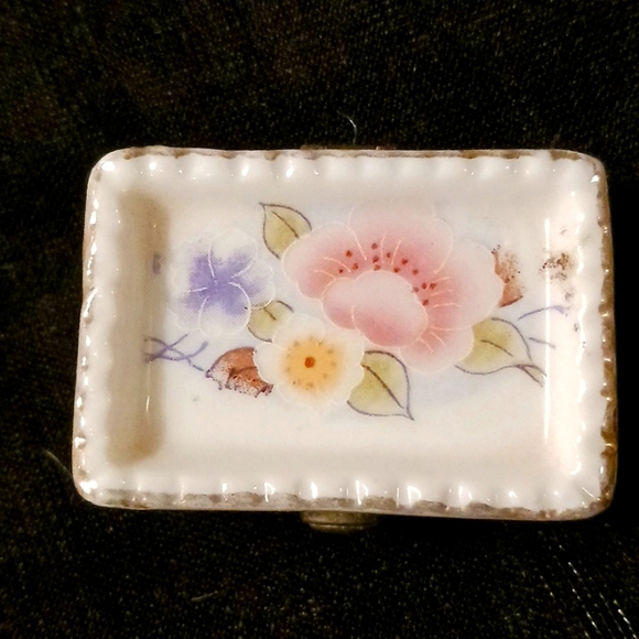 Gift jewelry box, painted porcelain, vintage - Picture 2 of 11